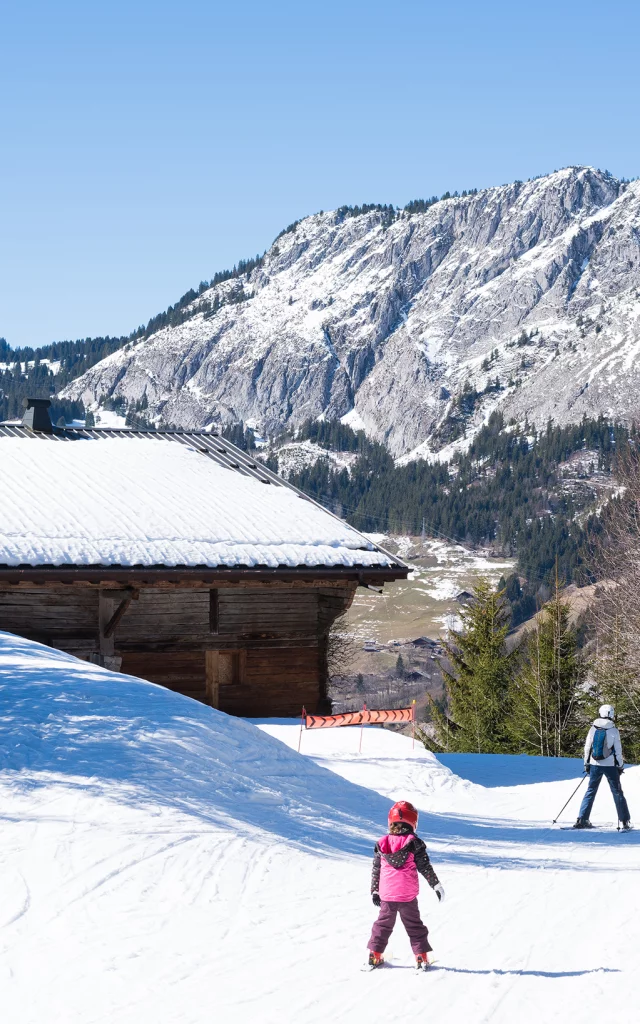 Skieurs sur les pistes